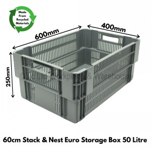 Standard Euro Box 60cm Vented Sides 50 Litre